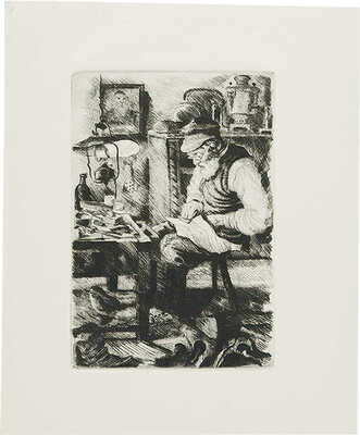 Юдовин Соломон Борисович. Подборка из 7 гравюр серии «Былое» с досок